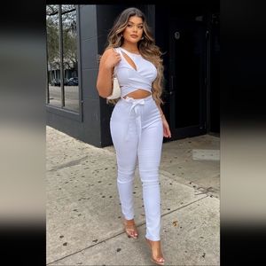 Cut Out The Haters Denim Jumpsuit